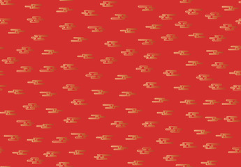 Seamless pattern of golden clouds in Chinese style