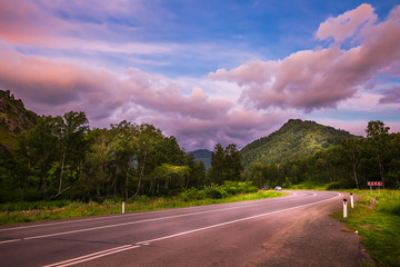 Chui tract in the mountains. Altai Republic, Russia