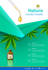 Cannabis or marijauna medical poster desing.
