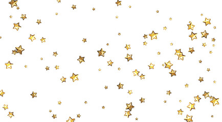 background with golden 3d star. White pattern with gold stars shapes