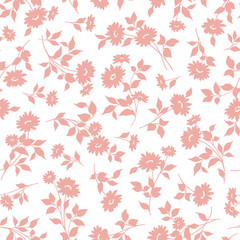 Seamless vector pattern of a beautiful flower,