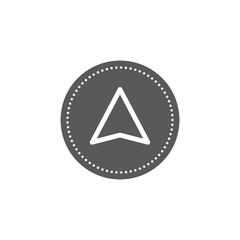 Navigation cursor vector icon symbol isolated on white background