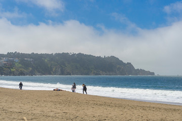 beautiful view of Baker Beach in San Francisco,USA