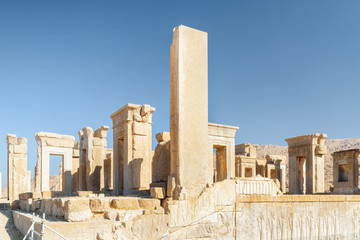 Ruins of the Tachara Palace in Persepolis, Iran