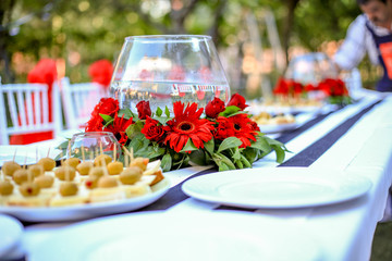 garden wedding celebration table