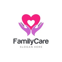 family care logo design template