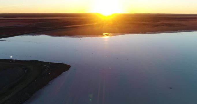 Sunrise in Western Australia with drone