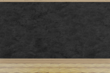 loft style wall black, empty room, background, 3d rendering