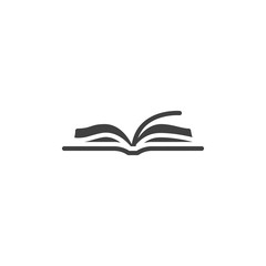 Open book vector icon. filled flat sign for mobile concept and web design. Book pages glyph icon. Symbol, logo illustration. Vector graphics