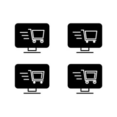 Online shopping icon , online shop , icon set