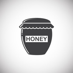 Beekeeping related icon on background for graphic and web design. Simple illustration. Internet concept symbol for website button or mobile app.