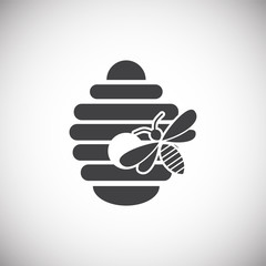 Beekeeping related icon on background for graphic and web design. Simple illustration. Internet concept symbol for website button or mobile app.