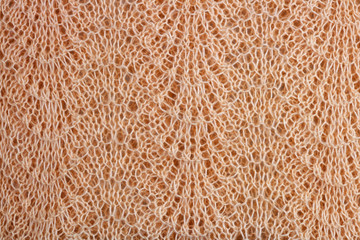 Homemade knitted warm woolen women's  scarf wrap  texture