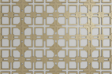 Fototapeta premium abstract 3d render, pattern wooden blocks white background