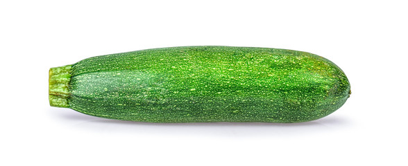 fresh green zucchini isolated on white background.