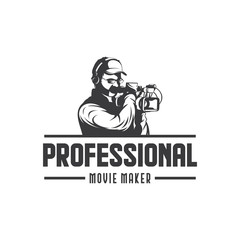 Professional Movie Maker Logo Design Template Inspiration