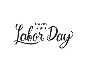 Naklejka na ściany i meble Happy Labor Day lettering. United States Labor Day celebrate card template. Creative typography for holiday greetings and invitations. Vector illustration
