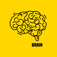 Concept of idea with brain lines.