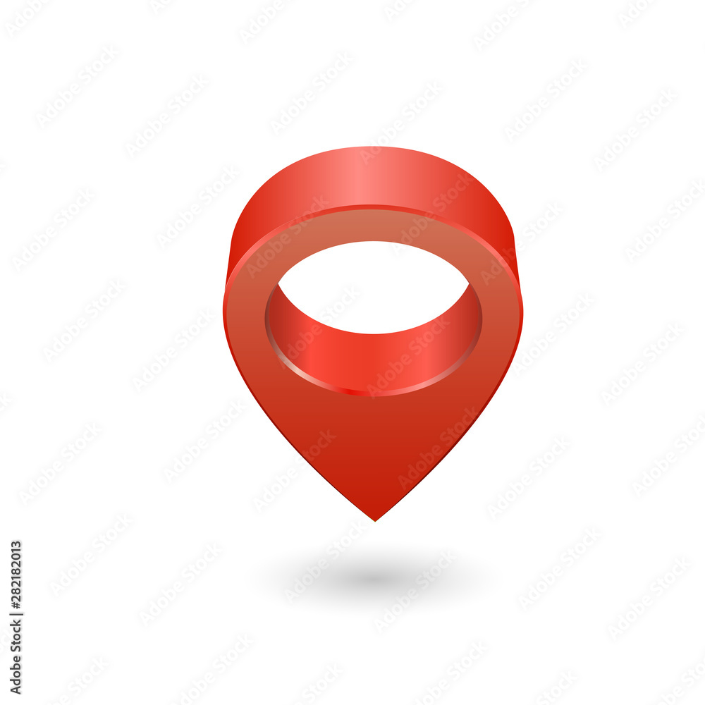 Aufkleber set map pointer 3d pin location symbols vector