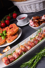 dates wrapped in bacon and delicious tapas
