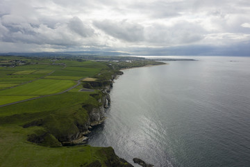 Portrush coastline aerial view Northern Ireland