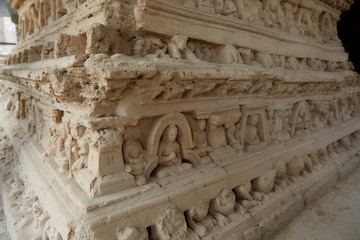 The Stupa base at Jaulian archaeological Complex, in the Khyber Pakhtunkhwa Province of Northern Pakistan