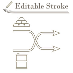 Gold And Oil Comparison Chart Icon