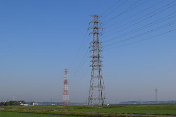 首都圏の送電線