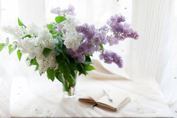 Still life with spring lilac