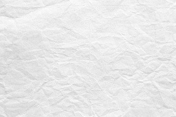 Old crumpled white paper background texture
