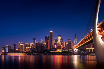 Fototapeta na wymiar Panoramic view of Chongqing skyline in China