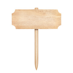 Wooden sign isolated on white