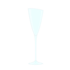 champagne glass and wine glass isolated on white background illustration vector