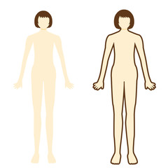 Fototapeta premium 女性 裸体 全身 正面フチ有無