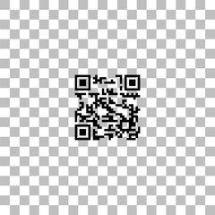 Qr code icon flat