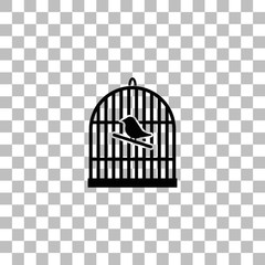 Birdcage icon flat