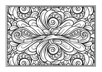 Vector abstract pattern page for antistress coloring