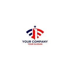 American Door Logo Design Vector