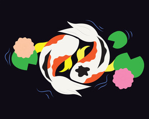 Koi Fish in vector