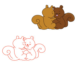 Squrriel icon in vector