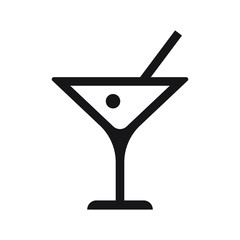 Cocktail vector icon, drink icon