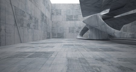 Empty dark abstract concrete smooth interior . Architectural background. 3D illustration and rendering