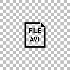 AVI File icon flat