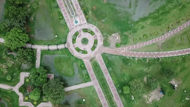Park area around Minare Pakistan Lahore-Aerial View