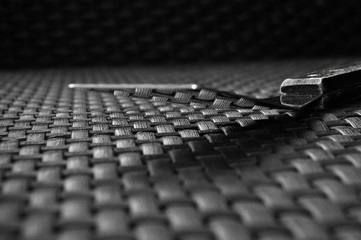 closeup of old typewriter