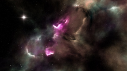 Obraz na płótnie Canvas night sky with stars and nebula