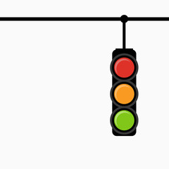 Vector illustration of a traffic lighter