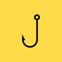 Vector illustration of fishing hook icon