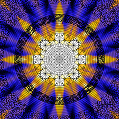 Seamless mosaic art pattern. Vector image.