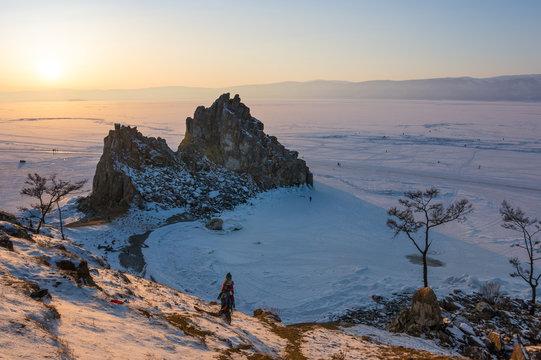 Cape Burkhan on Olkhon Island at Baikal Lake